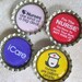 Very Funny Nurse BottleCap Magnets with White Organza Bag- Set of 4