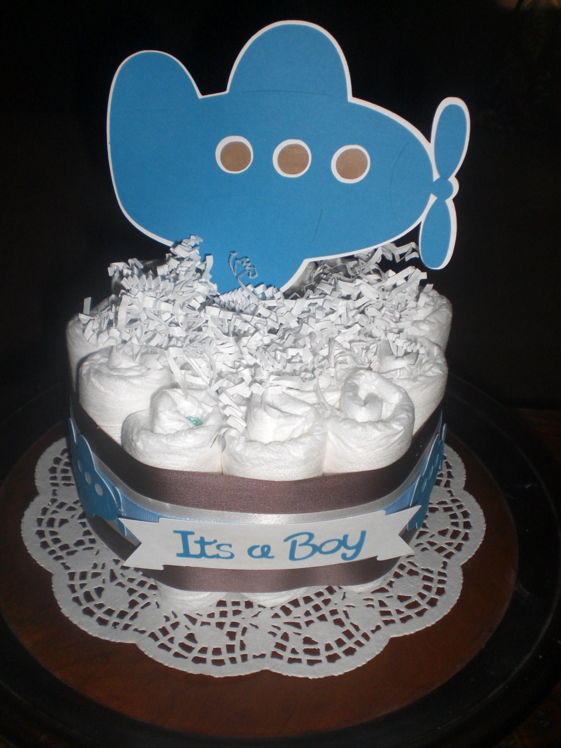 Airplane Diaper Cake