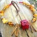 Enjoy the Northern Star - Necklace/ Baltic Amber and Coral Bamboo