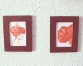 Bitter Buffalo set of two original illustration prints