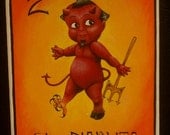 Loteria Painting - El Diablito - ORIGINAL and Prints available