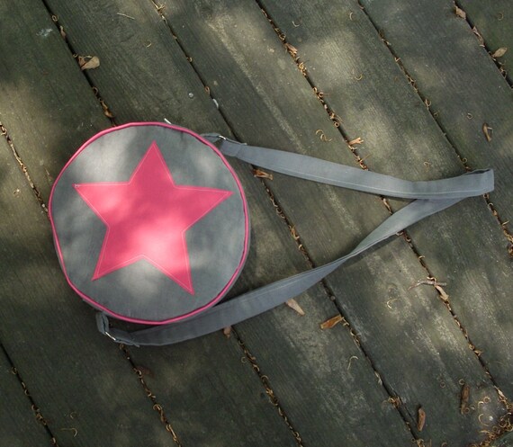 Pink and Grey Round Star Purse