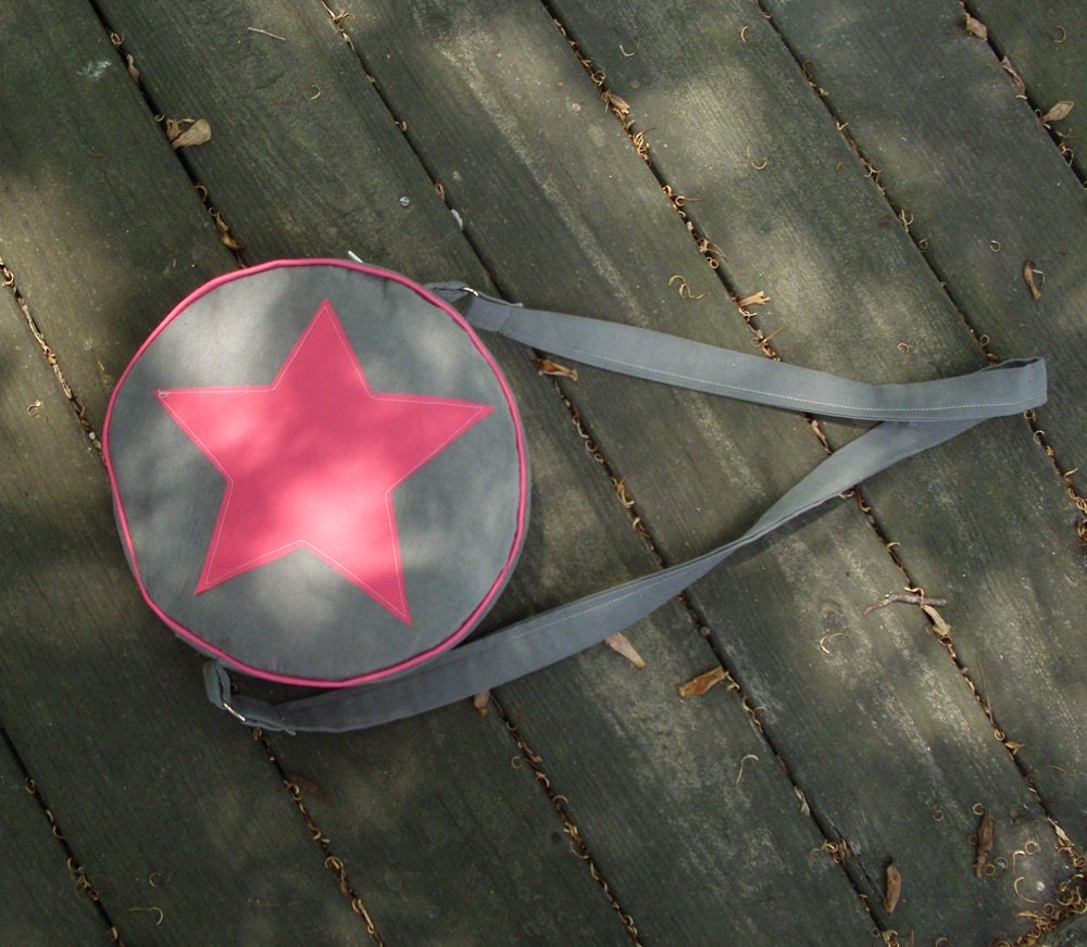 Pink and Grey Round Star Purse