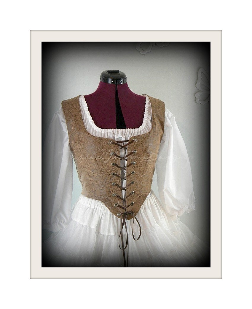 Bodice, Brown Bodice, Boned Bodice, Corset Bodice