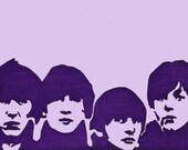 All the Lonely Purple - Digitally Altered Screenprint Postcard