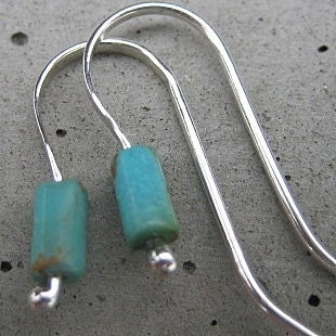Simple Tiny Turquoise Earrings