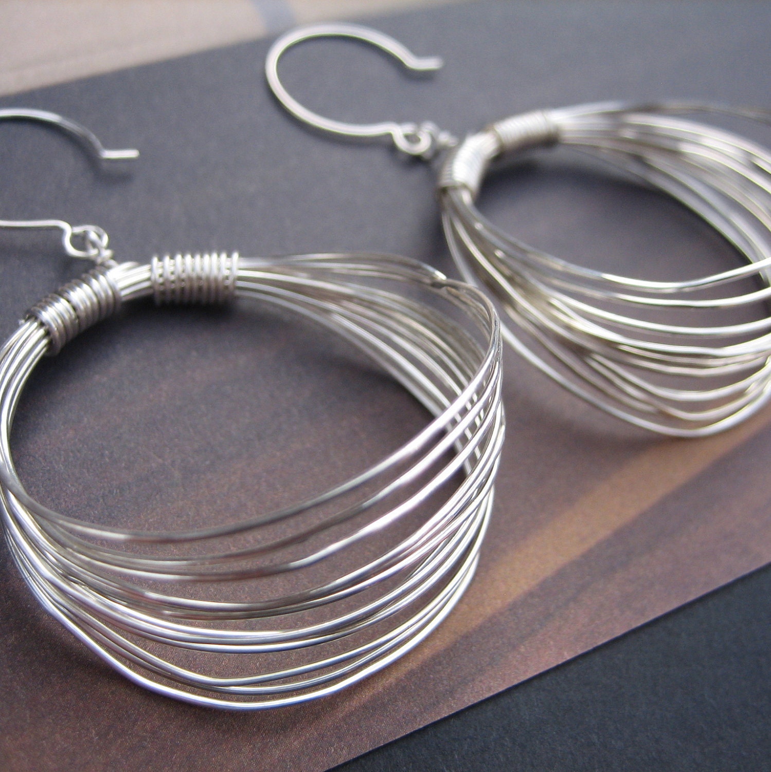 Jackie O's Earrings in Sterling Silver