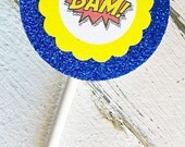 Comic Bubble Cupcake Toppers...Listing is for (12) Comic Bubble Cupcake Toppers Il_170x135