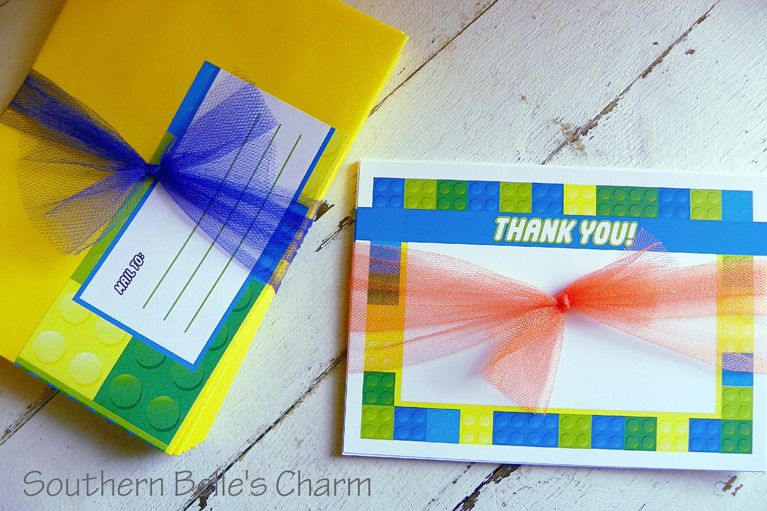 Building Blocks Address Wraps...Set of 10 Address Wraps. Thank You Cards NOT included. Sold separately. Il_170x135