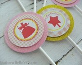 Wizard of Oz Cupcake Toppers...Set of 12 Good Witch Cupcake Toppers Il_170x135