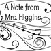 Teacher Gift - Music Teacher - A Note from Personalized Rubber Stamp