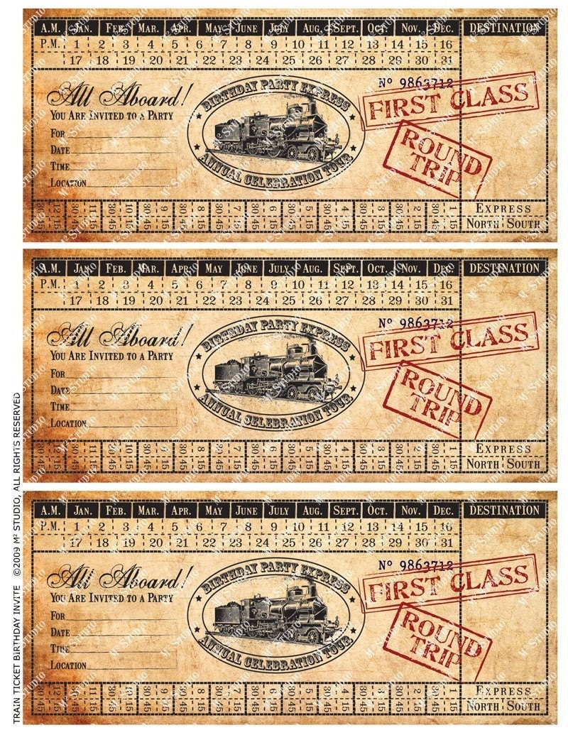 vintage railroad tickets