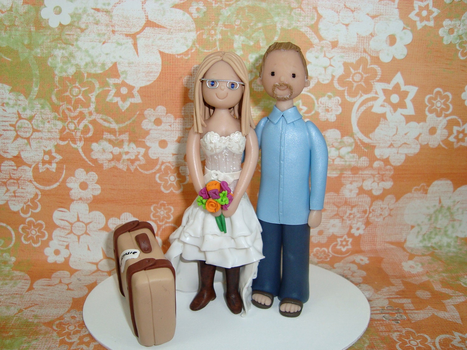 Custom Bride and Groom Wedding Cake Topper