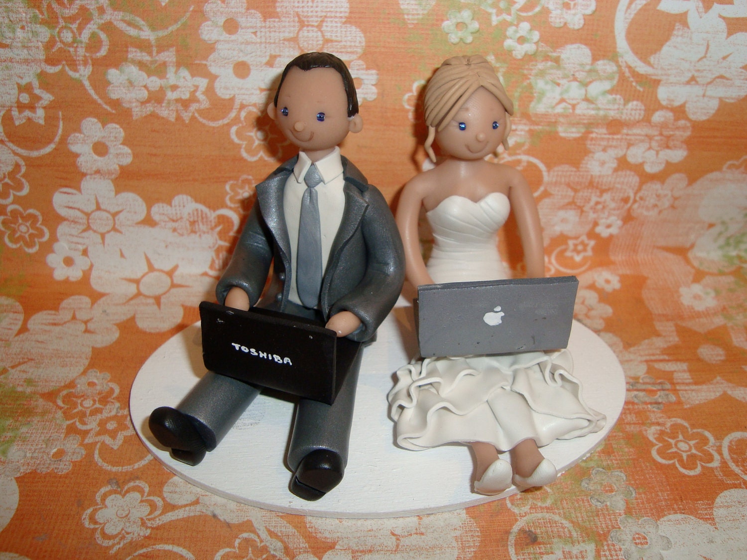Custom Bride and Groom Wedding Cake Topper