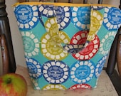 Retro reusable Insulated Lunch Bag / lunch Tote / View Master-eco green