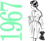 60s Dress Vintage Pattern - B38 - PattORama 8361 - Factory Folds