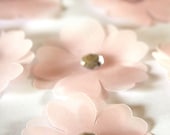 Handmade Paper Flowers in Pale Pink, Die Cut Flower, Pink Flowers, Spring Flowers