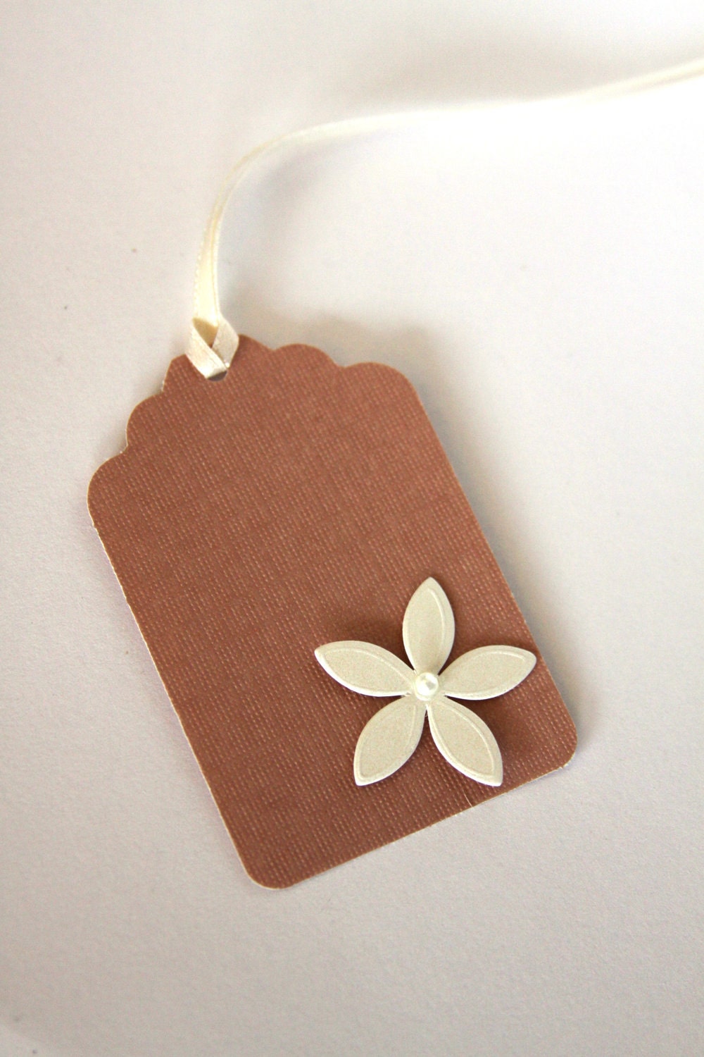 Handmade Paper Tags, Spring Gift Tags, Flower Tags, Rose Tags, Bridal Shower Tags