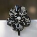Black Spots Chiffon Flower Hair Clip