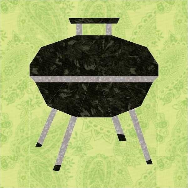 Weber Style Grill Foundation Paper Piece Quilt -PDF Pattern by MadCreekDesigns