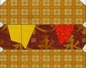 Hotdog Foundation Paper Piece Quilt Block-PDF Pattern by MadCreekDesigns