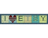 I Love Etsy Foundation Paper Piece Quilt-PDF Pattern by MadCreekDesigns