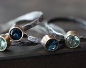 Natural Blue Sapphire Ring- 14kt, sterling silver- as seen in LUCKY Magazine
