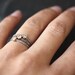 Champagne Diamond Stacking Rings- engagement ring- wedding ring- bridal jewelry- gold, silver- mixed metal- bezel- hammered- simple