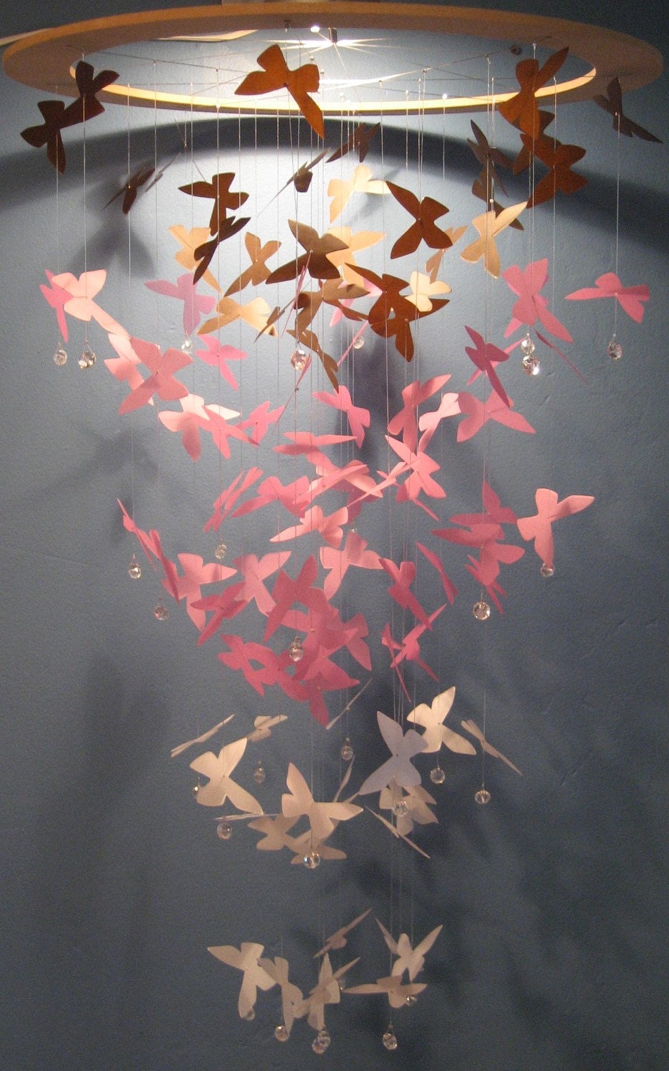 Butterflies in Shades of Neapolitan Ice Cream - LARGE