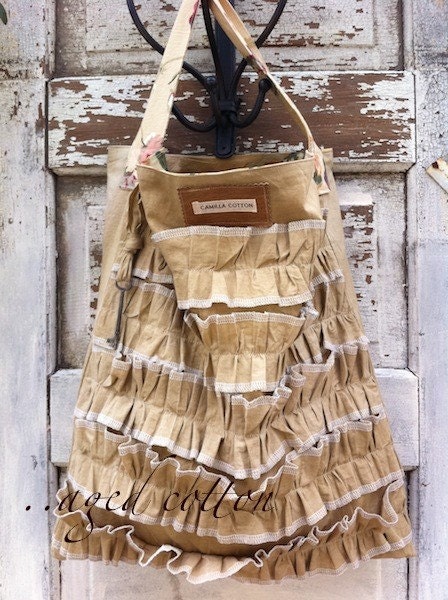 Vintage Market.....Soft Green Gingham.  Shoulder Romantic Garden Bag. Bridesmaid Wedding