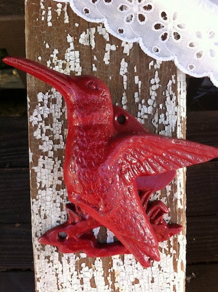 Red Hummingbird Door Knocker