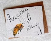 Happy Bee Day (eco friendly card printed on banana paper)