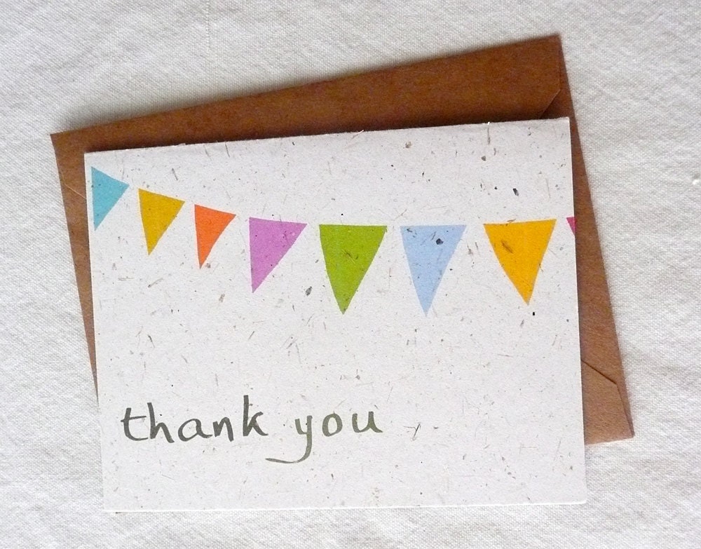Thank You (eco friendly card printed on banana paper)