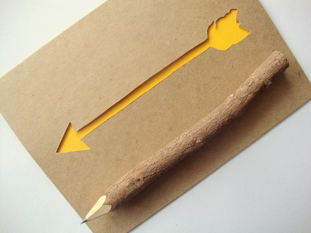 RESERVED Arrow Papercut Note Card Set - Rainbow