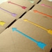 Arrow Note Card - Papercut in Mustard Yellow