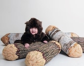Long Cotton Wood Tree Log Bolster Pillow