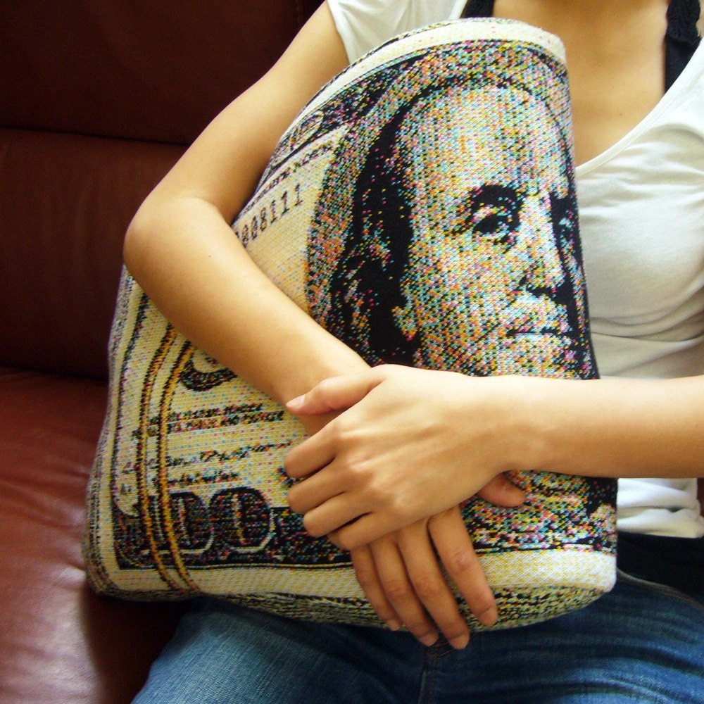 Folded Banknote Shape Pillow, US dollar