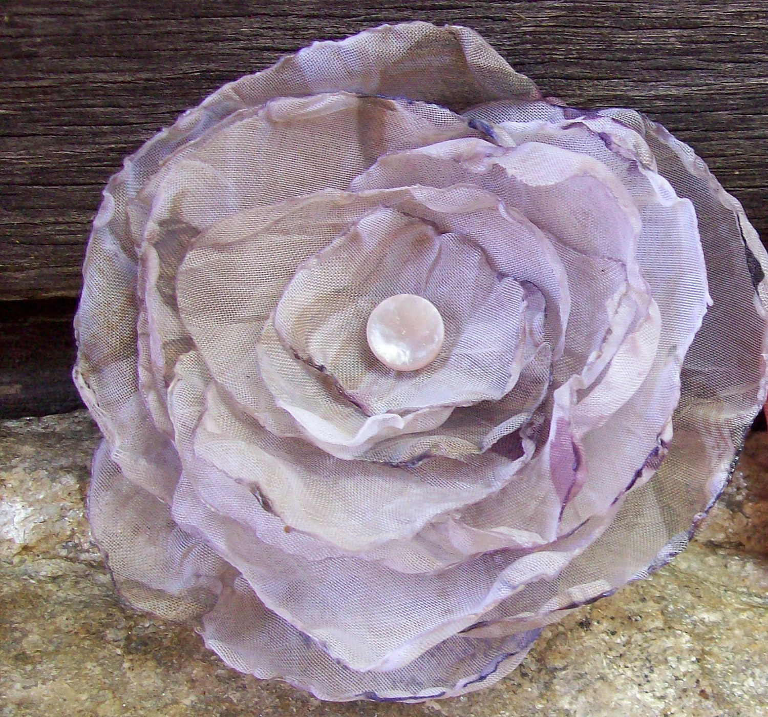 Soft Purple Organza Flower - Free Shipping