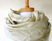 SALE Hemp silk infinity scarf  wrap neck warmer