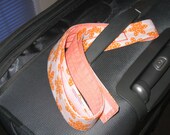 Awesome Orange Flower luggage wrap - white background
