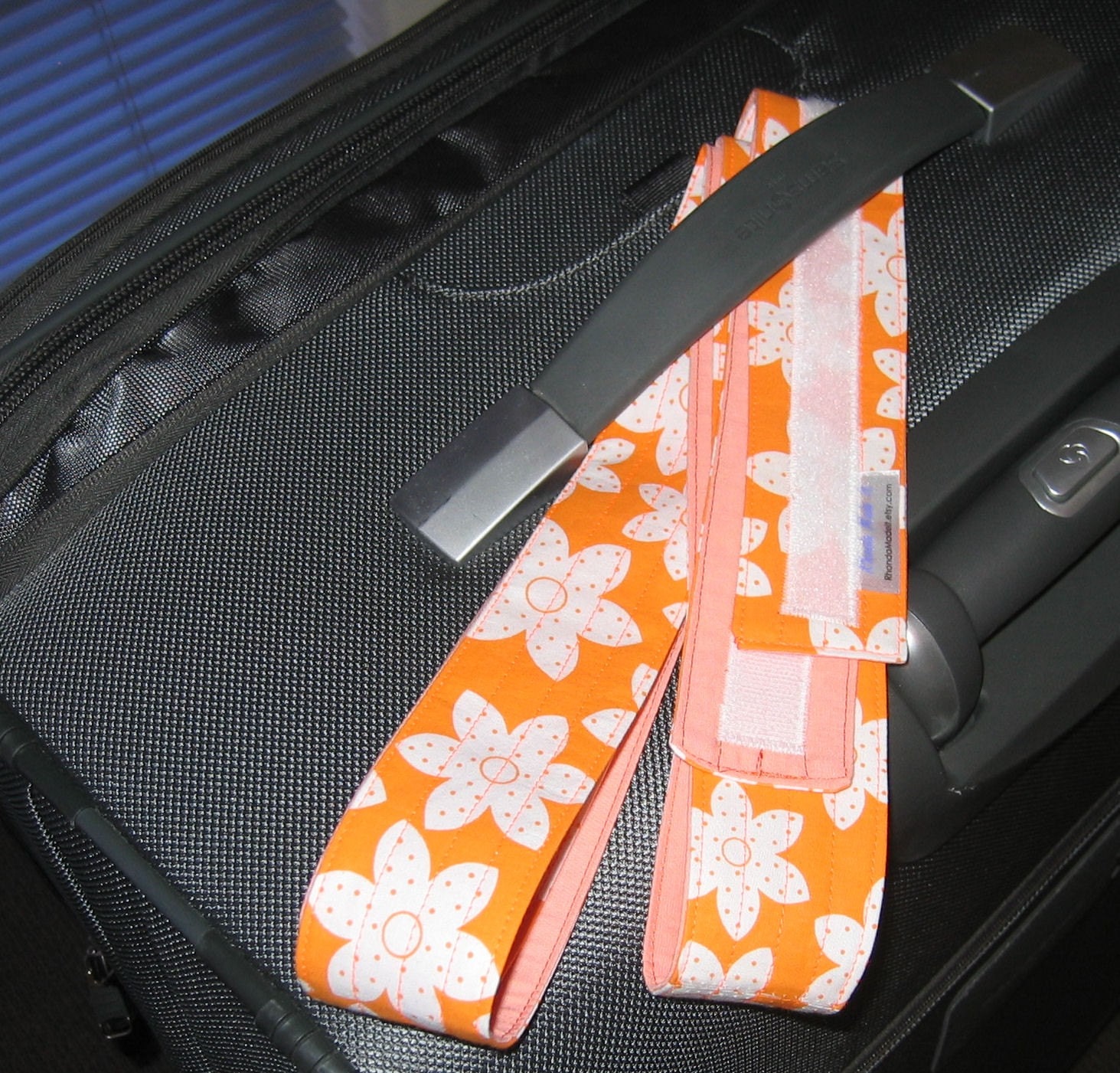 Awesome Orange Flower luggage wrap - orange background