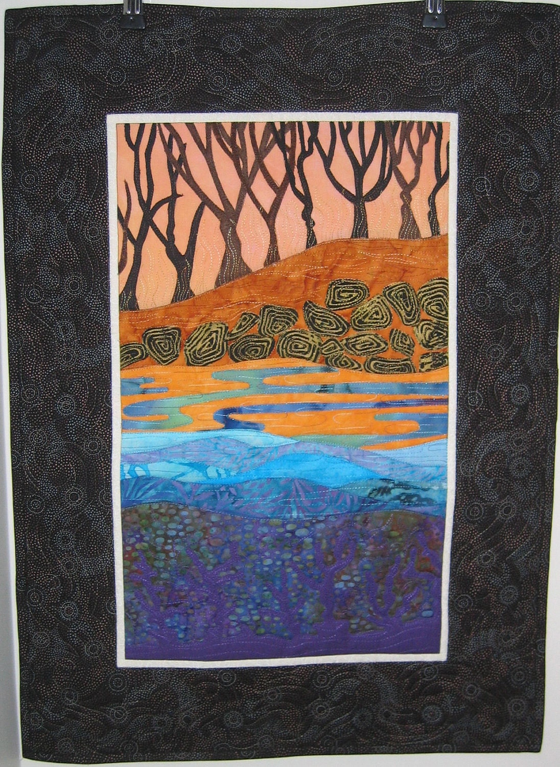 The Elements art quilt