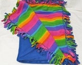 Lap blanket rainbow and blue