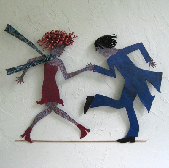 Flapper Dancers - Tina and Cecil Metal Wall Sculpture