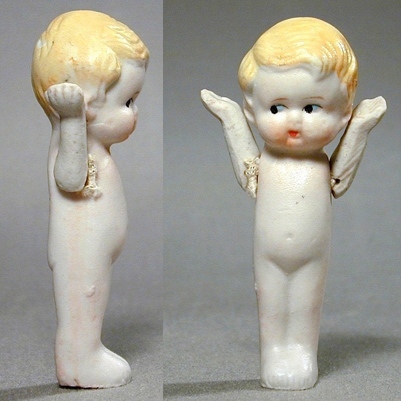 Old Original c1930s Very Cute Bisque Doll - Japan