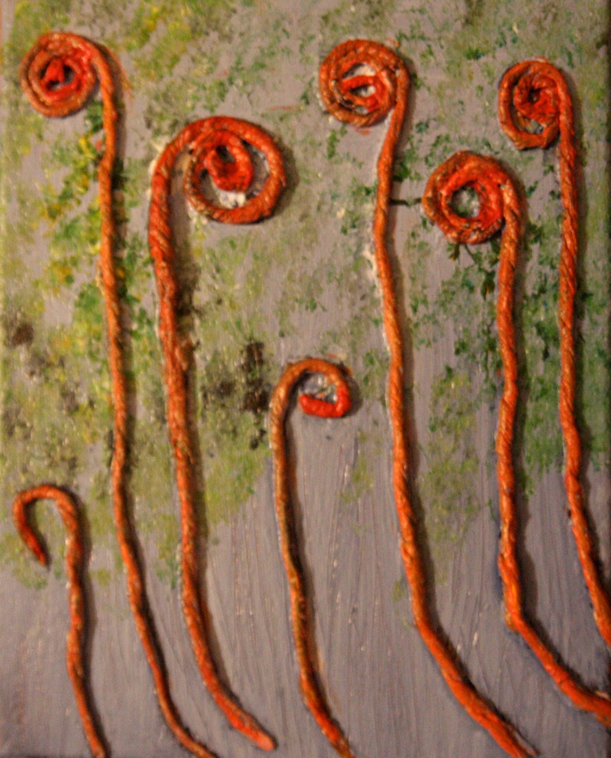 8x10 Mixed media painting