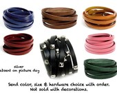 CUSTOM size: Leather Bracelet Supplies, Leather Wrap Around Leather Bracelet Firm High-Quality Leather