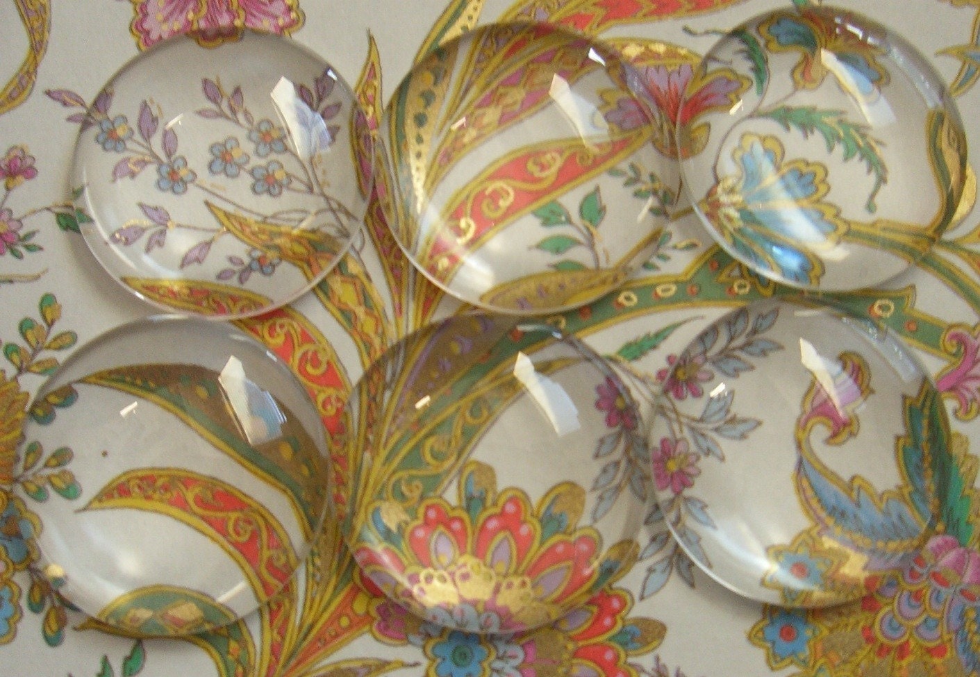 50 Domed 25 mm Glass Circle Cabochon