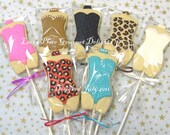 Lingerie Cookies - Sexy Torso Cookie Pops - 1 Dozen
