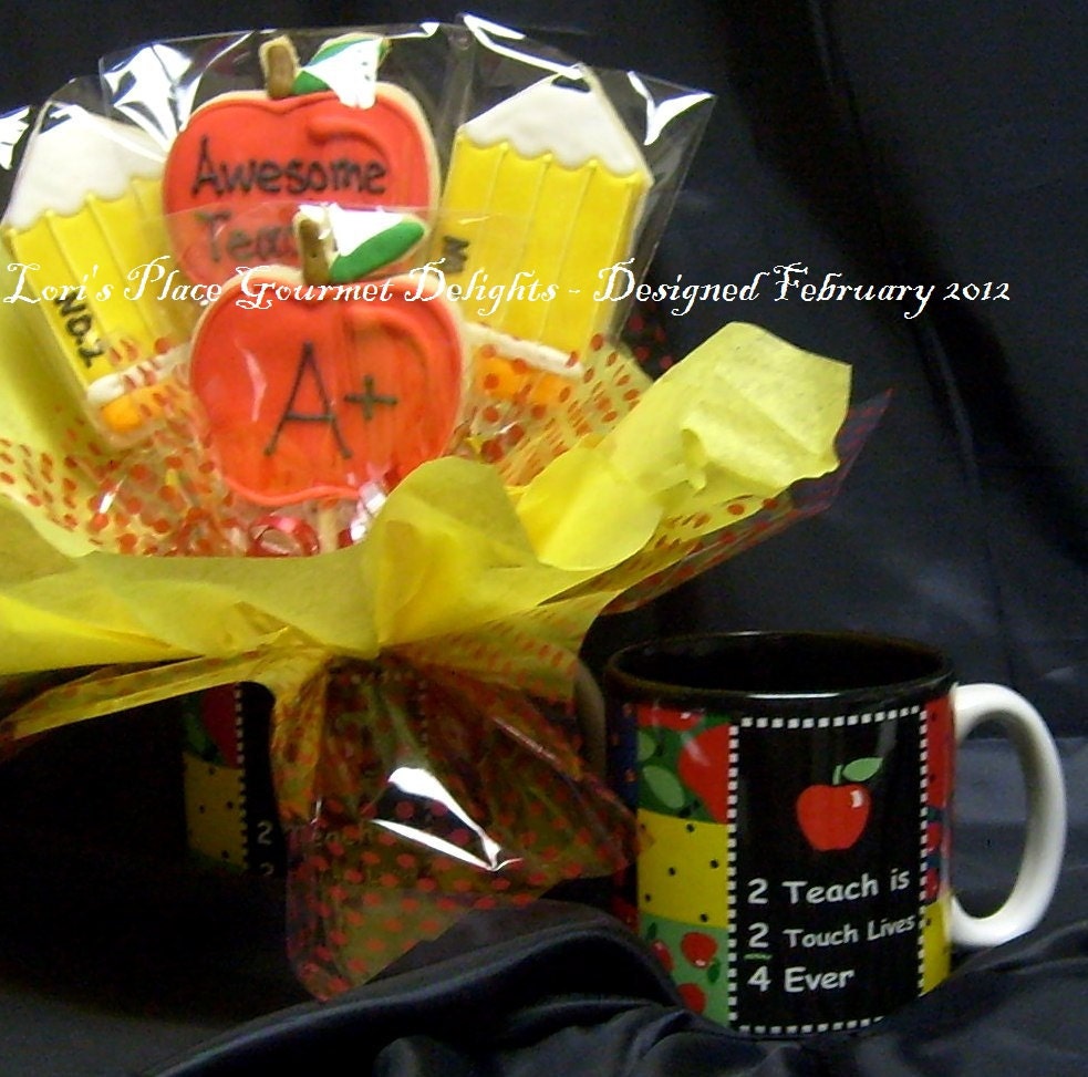 Teacher Cookie Bouquet - Teacher Gift - Teacher Cookies